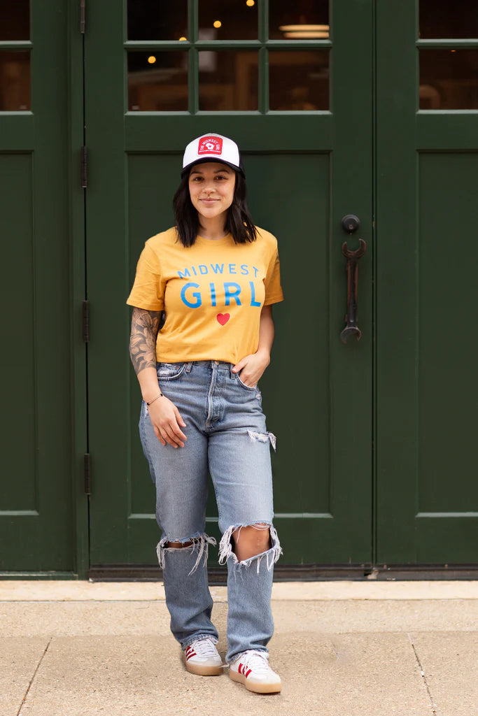 Midwest Girl Tee in Mustard