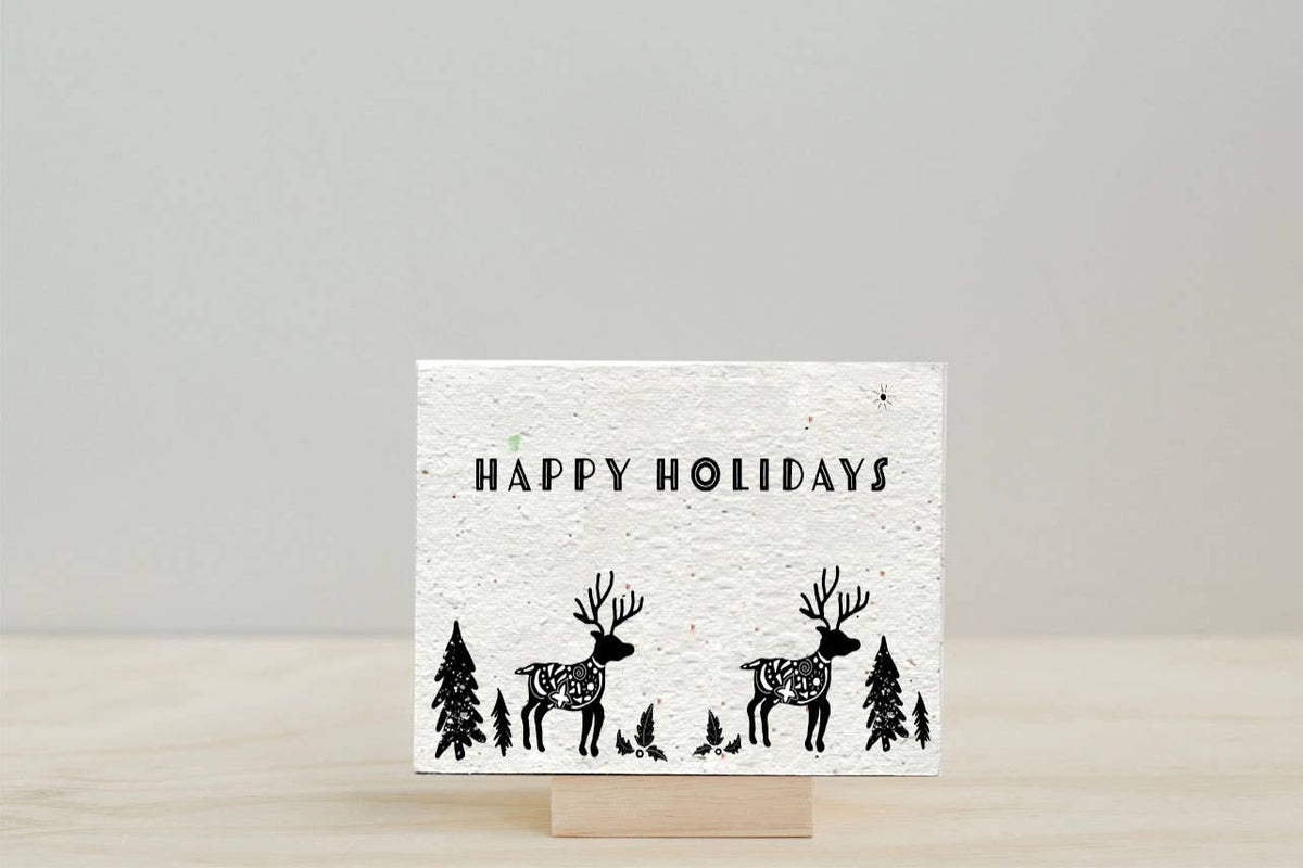 Artsy Em - "Winter Wonder Deer Wildflower Seed Card"