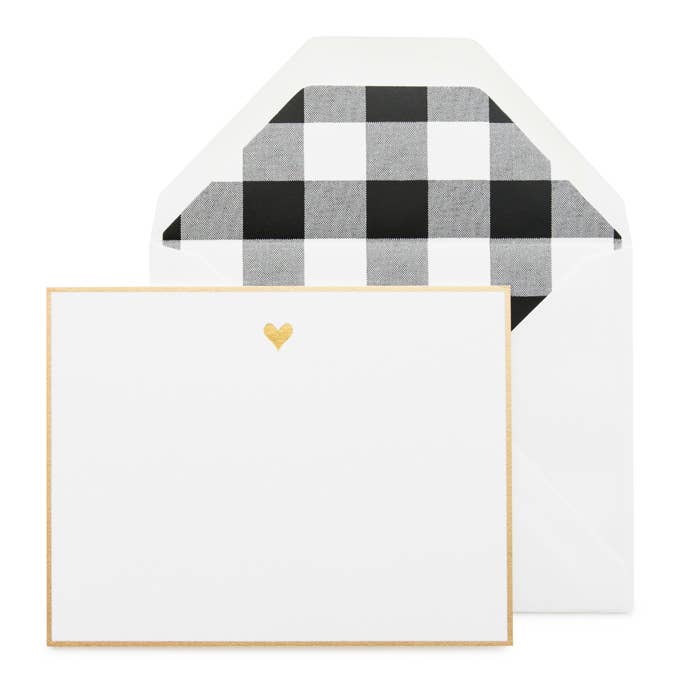 Sugar Paper - Black Gold Heart Note Set