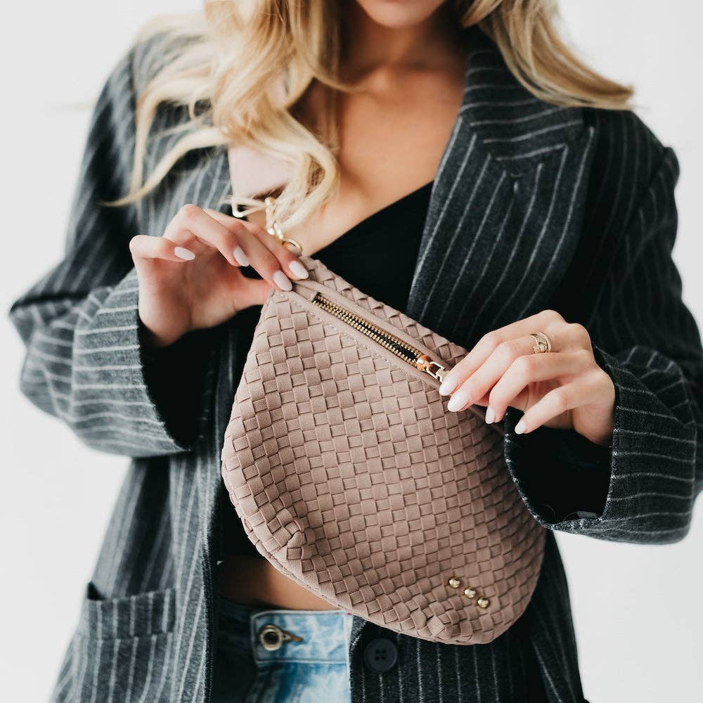 Suede Westlyn Woven Bum Bag, available in 2 colors