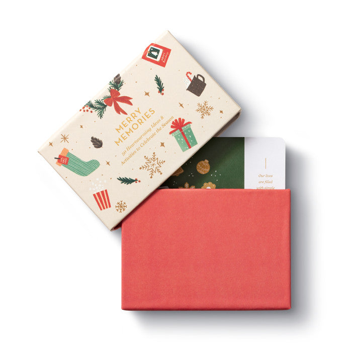 Compendium Merry Memories holiday activity card box, lidded box