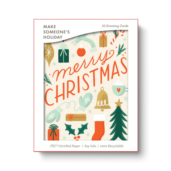 Merry Baubles, Merry Christmas Boxed Card Set