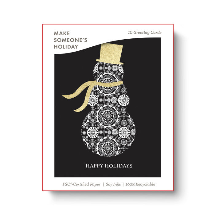 Shimmering Snowman: Happy Holidays Boxed Card Set