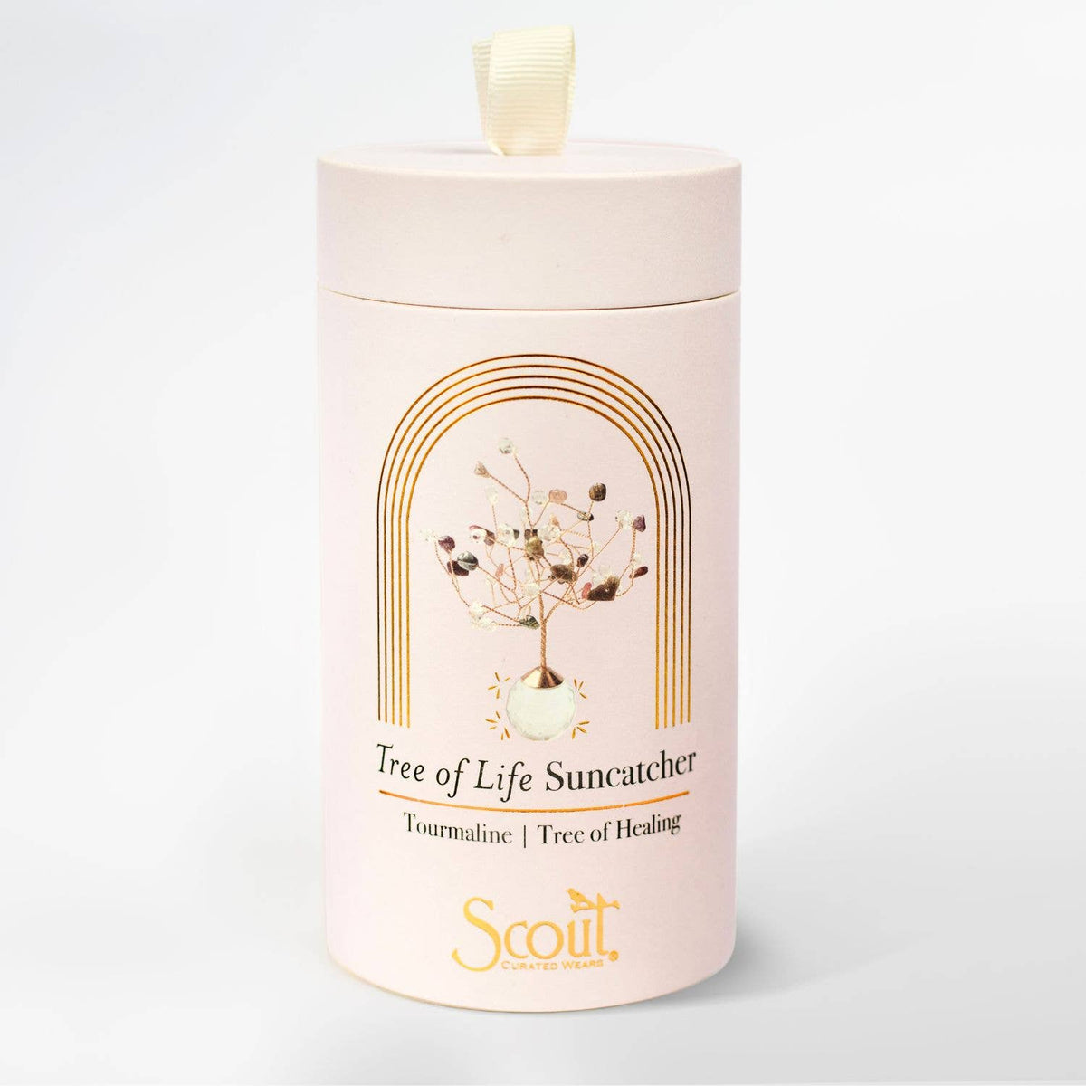 Scout Curated Wears Tree of Life suncatcher with tourmaline, Healing, with gold