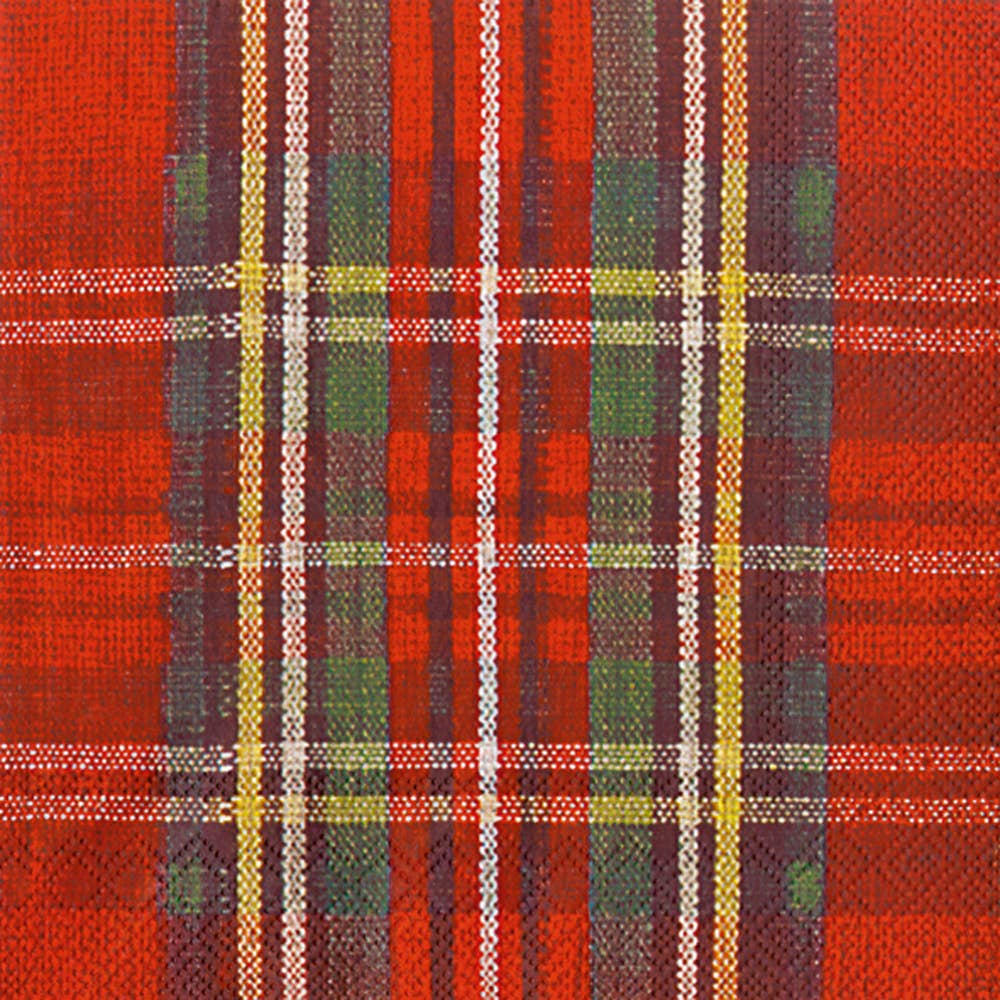 Boston International classic check paper lunch napkins, 20 count, Christmas design