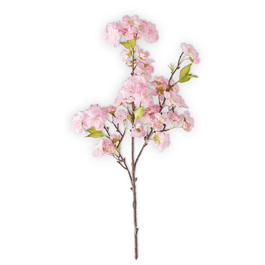 Pink Cherry Blossom Spray, 19.5"
