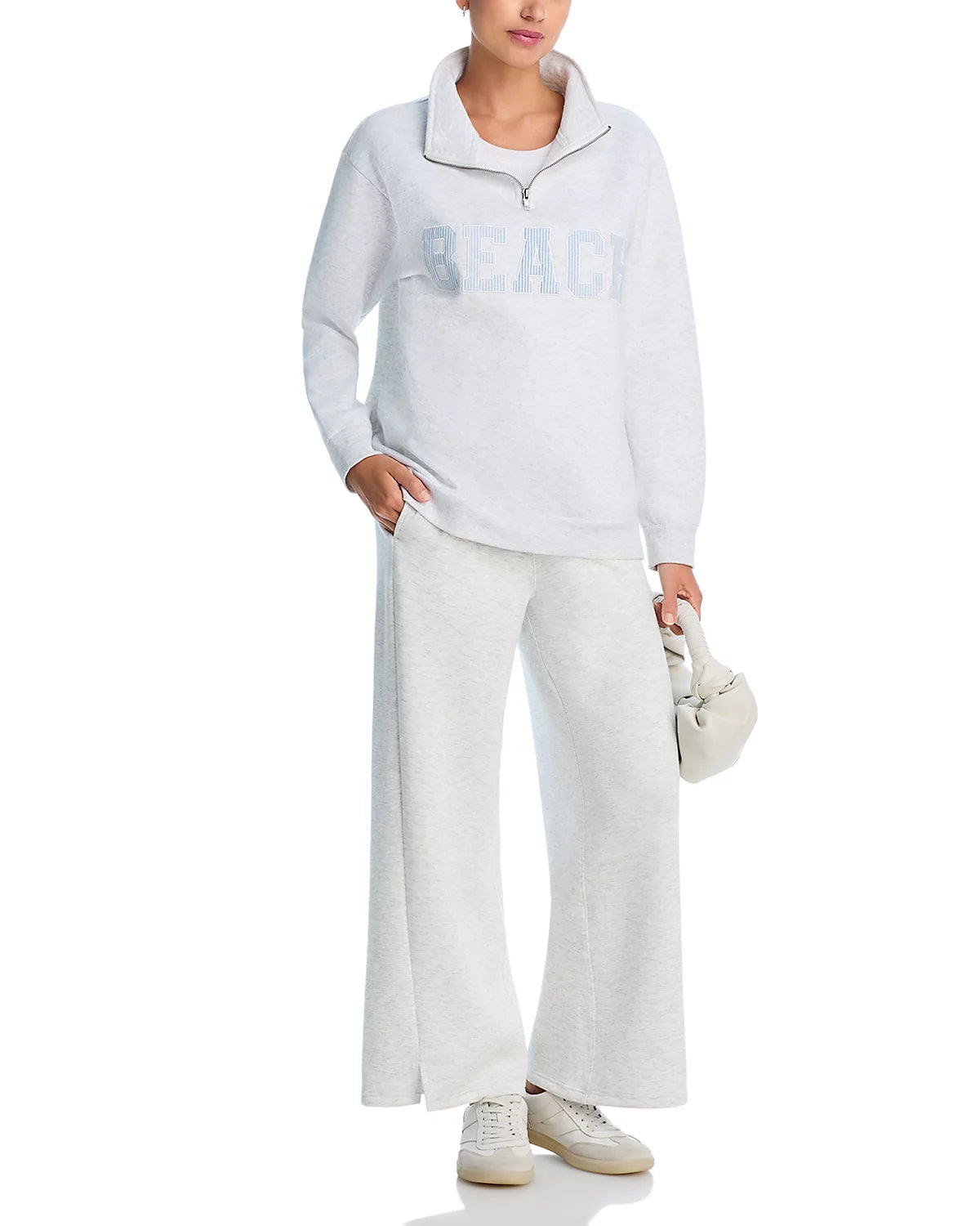 Varsity Cloud Wide Leg Pant, Grey