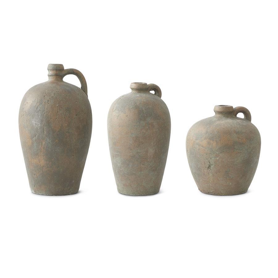 Terracotta Jugs with Bronze Glaze, 3 sizes