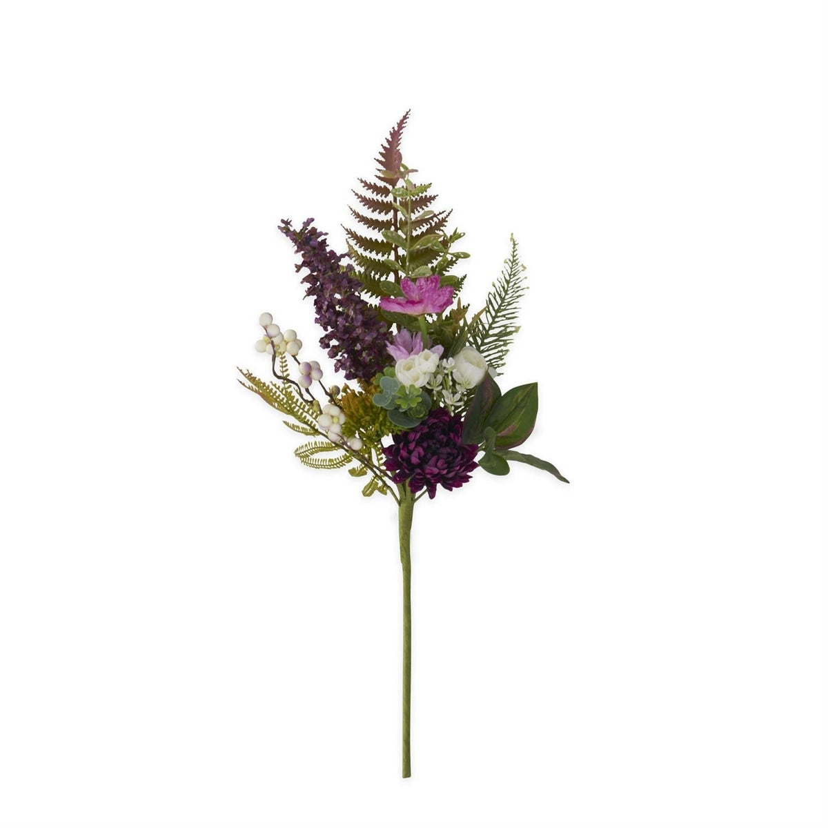 Purple and white perennials spring stem, 22 inches, artificial floral