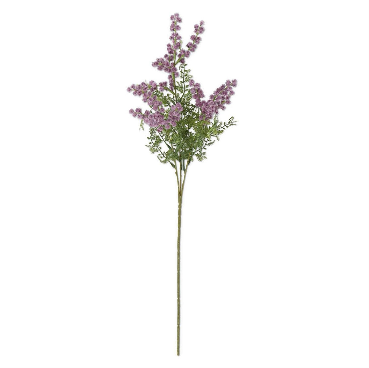 Purple mini burs and fern stem, 27 inches, artificial floral