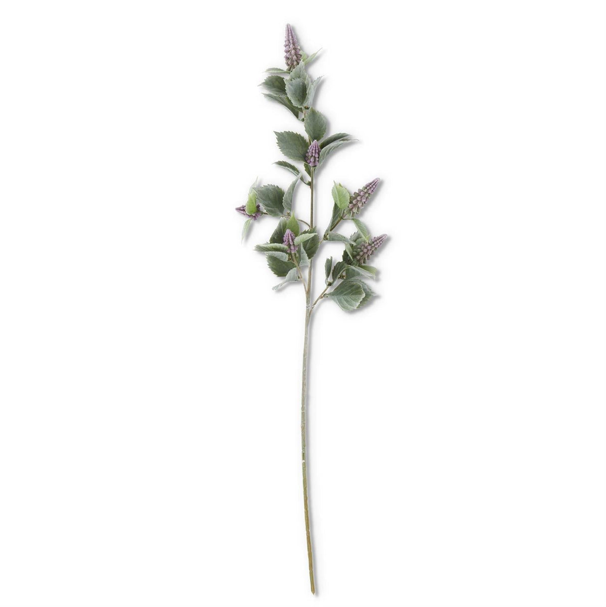 Purple grape hyacinth stem with flocked leaves, 30 inches, artificial floral