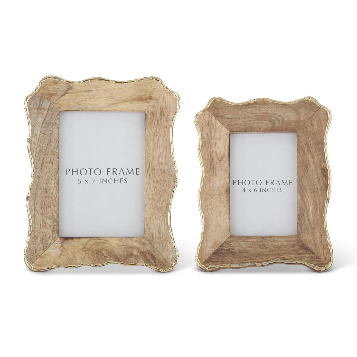 Scalloped edge photo frames, 4x6 and 5x7 sizes