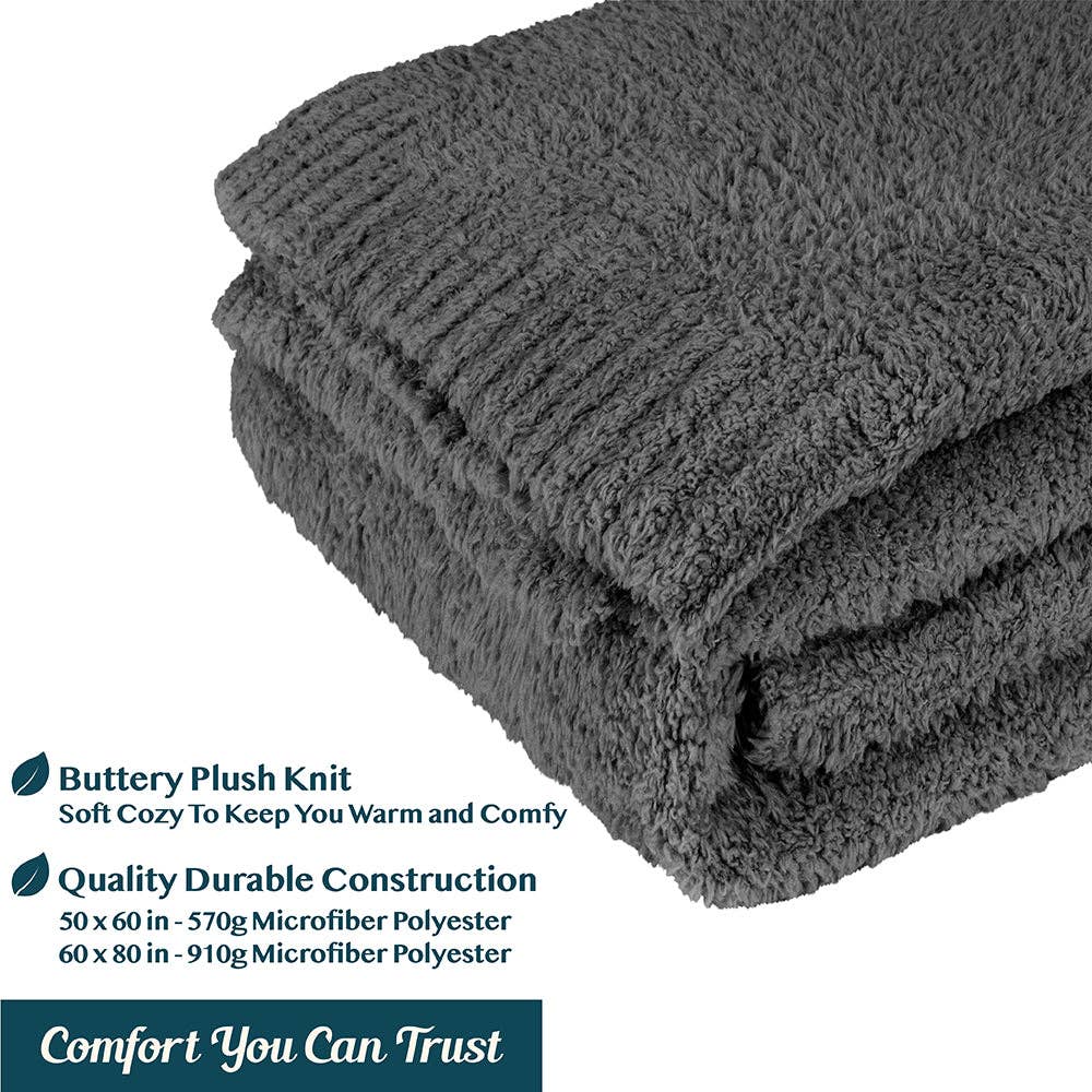 Buttery Soft Fluffy Knit Blanket