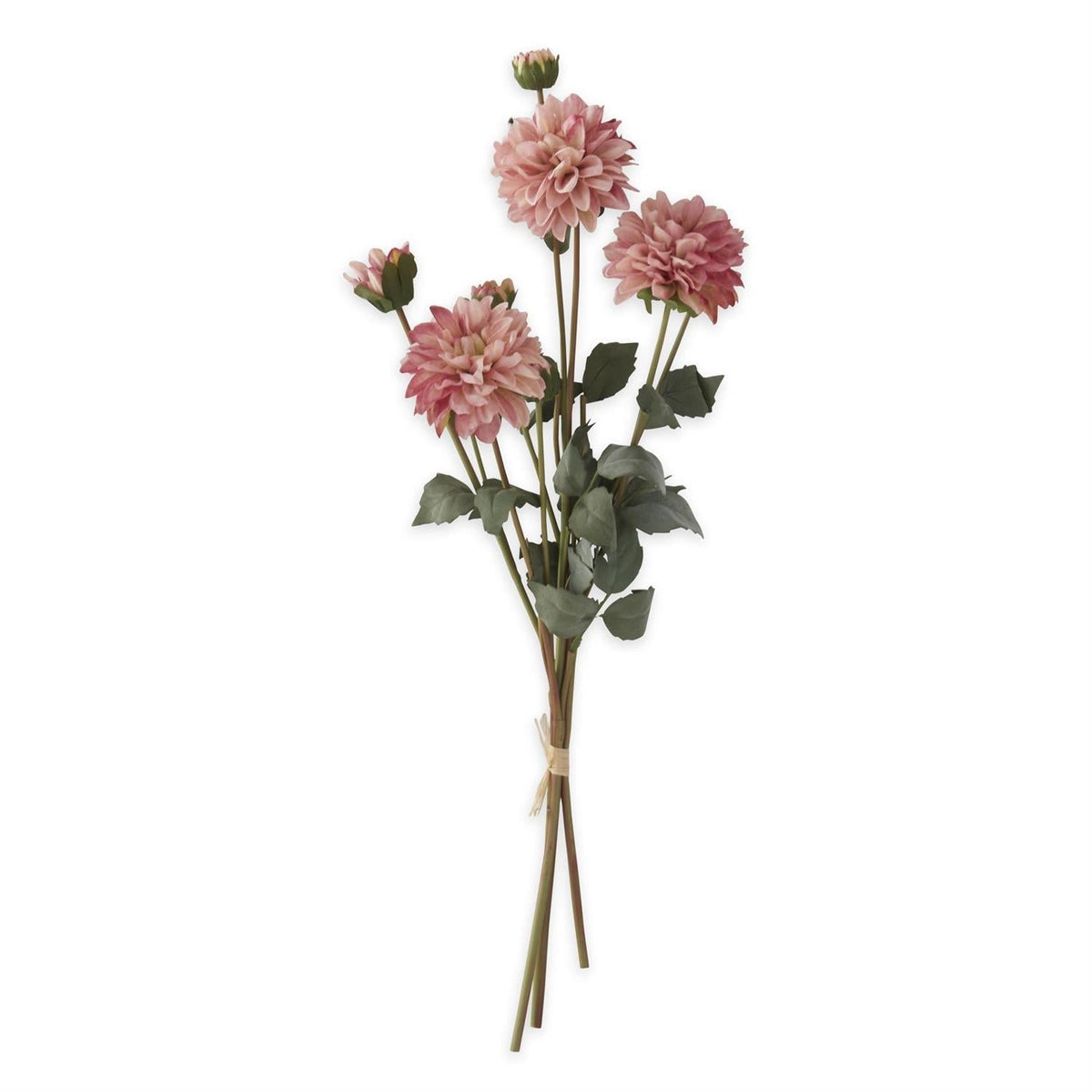 Pink faux dried dahlia bundle, 23 inches, artificial floral