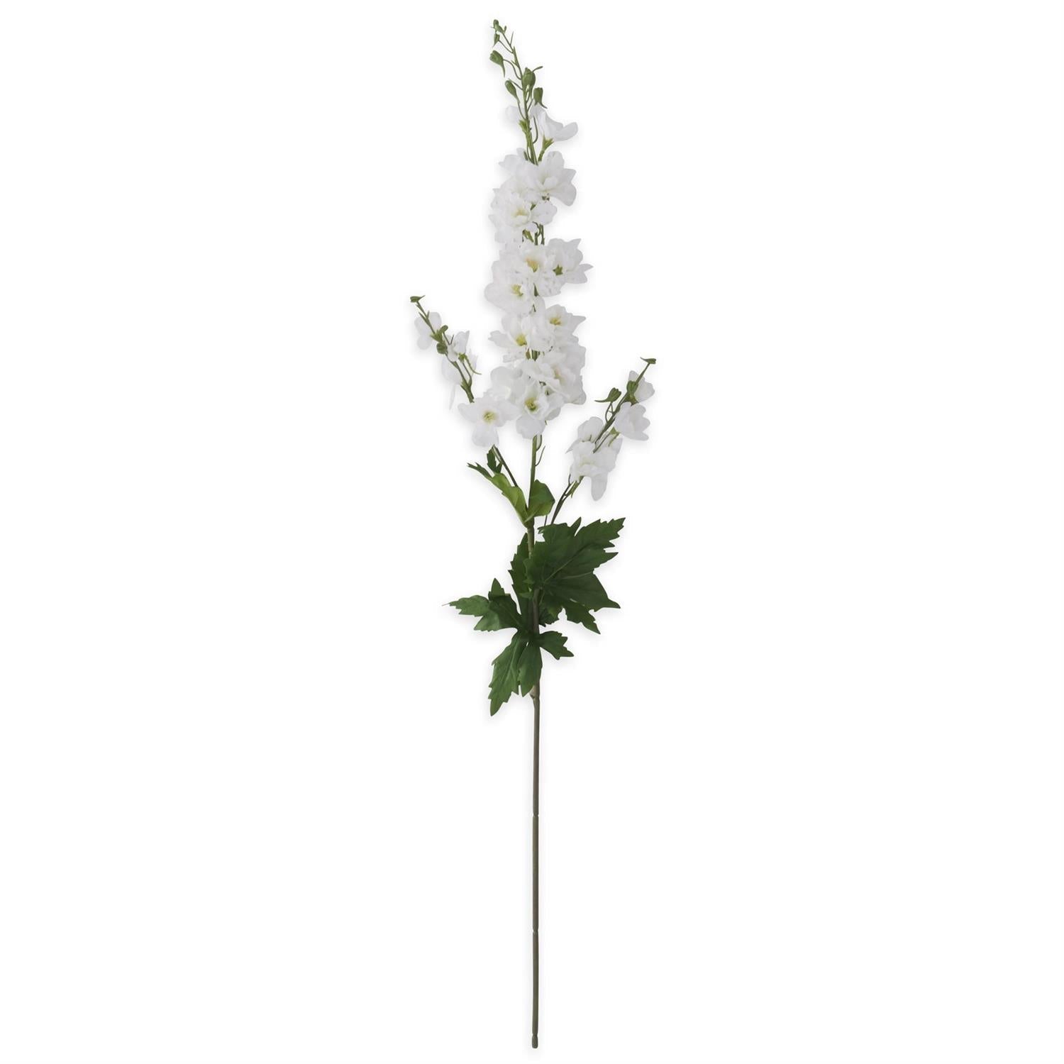 36 Inch White Real Touch 3 Shoot Delphinium Stem