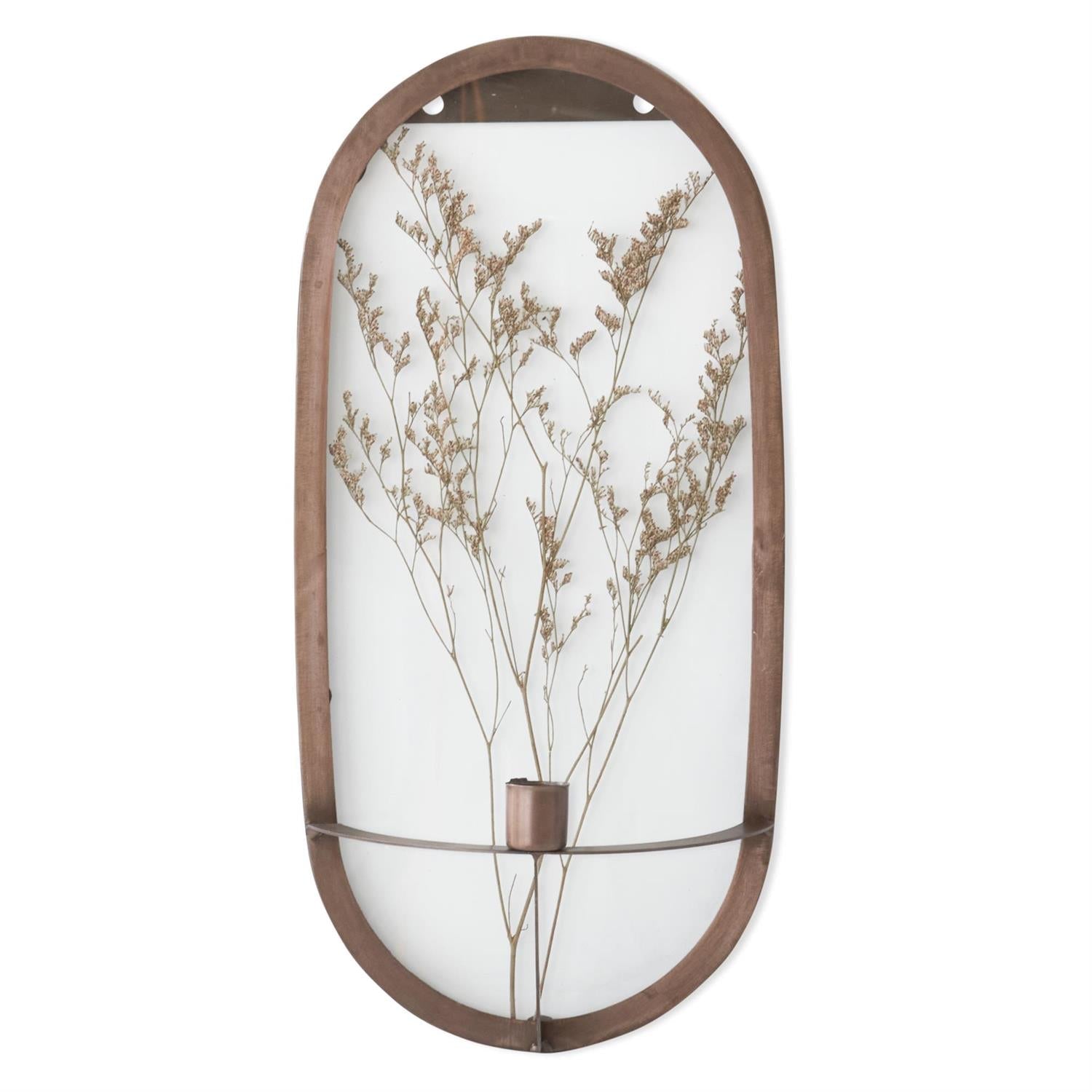 Oval Dried Floral Display Wall Hanging