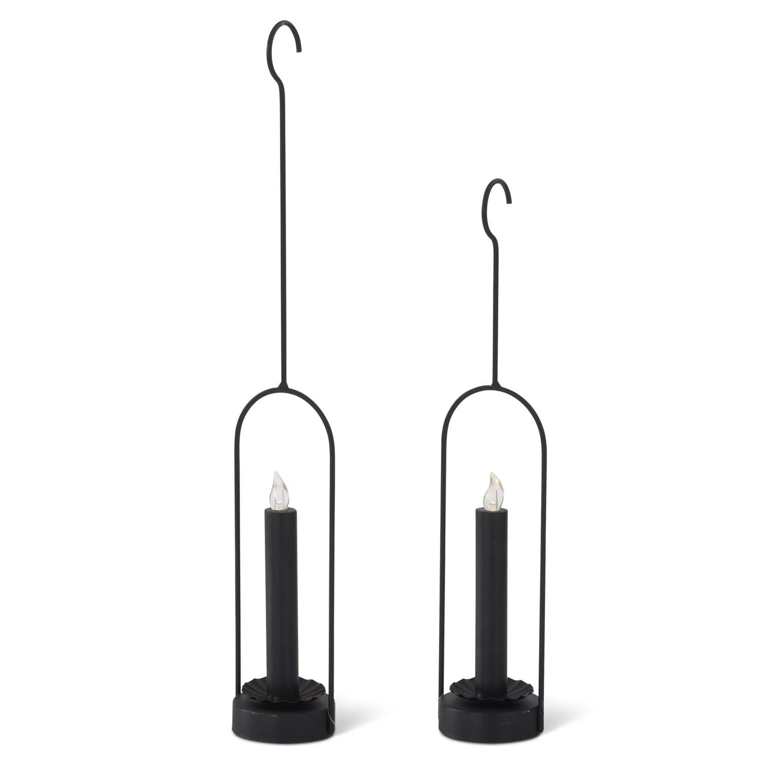 Black Hanging LED Candles, 2 sizes