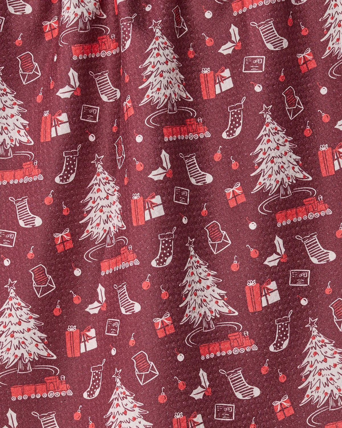 Geometry Holiday Jubilee print cotton tea towel, traditional colorway