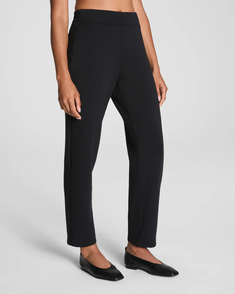 SPANX AirEssentials Slim Straight Pant in Very Black - side view