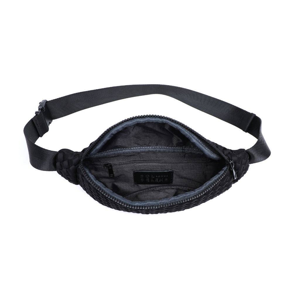 Aim High Woven Neoprene Belt Bag: Black