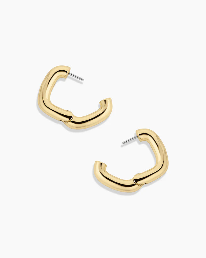 Charlie Hoops, available in silver or gold