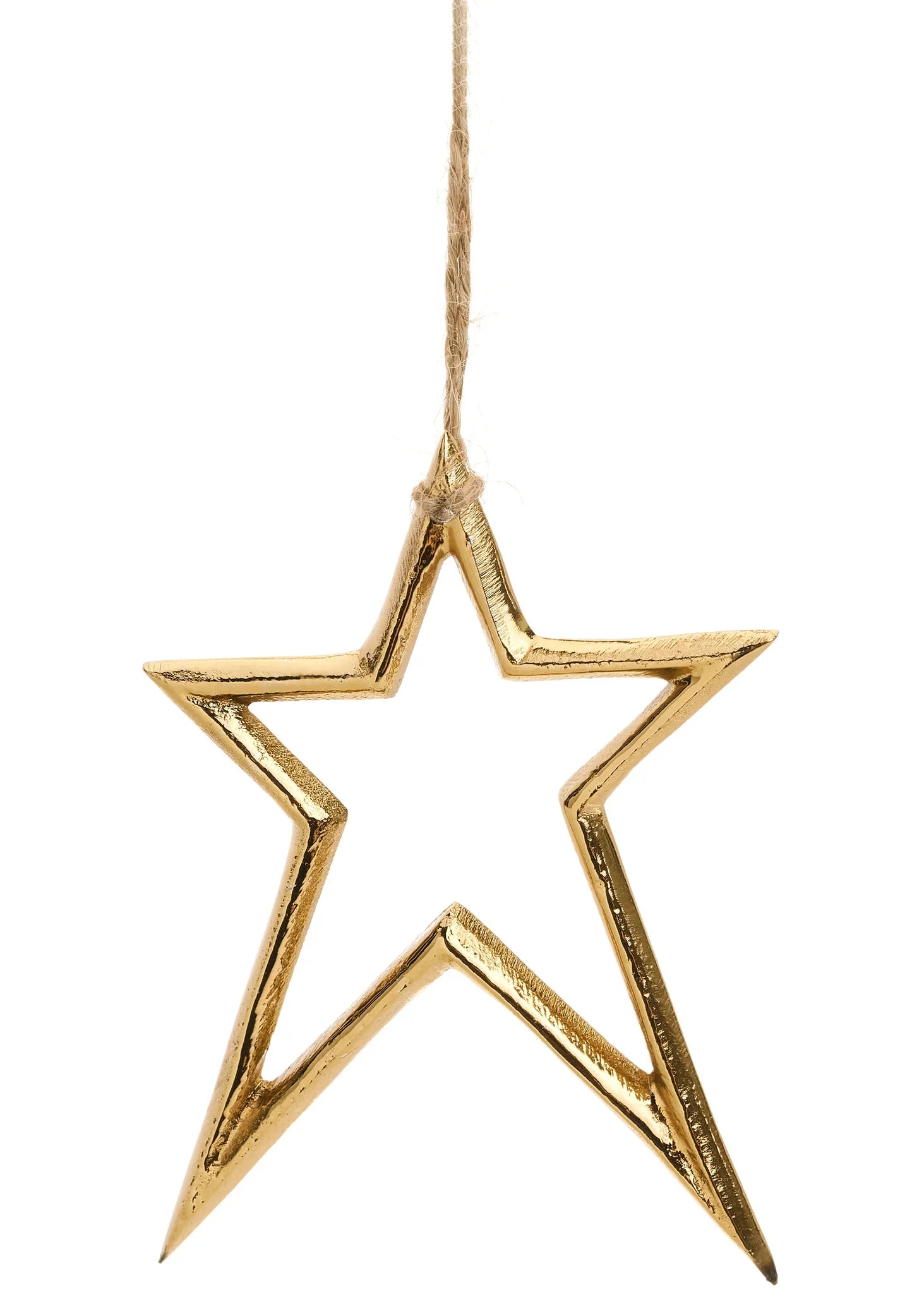Aluminum Star Ornament - Gold 3" x 4"