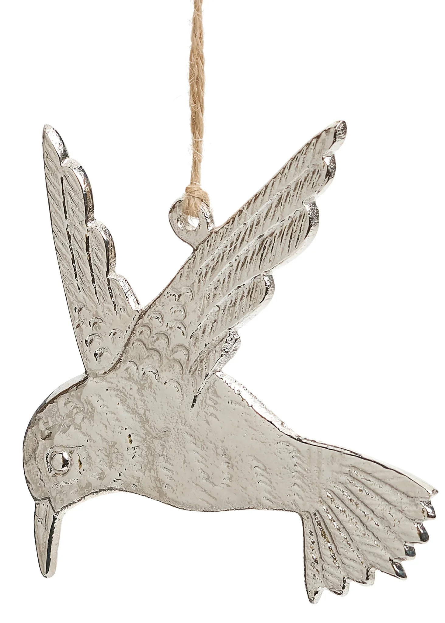 Small Aluminum Hummingbird Ornament 3" x 3"