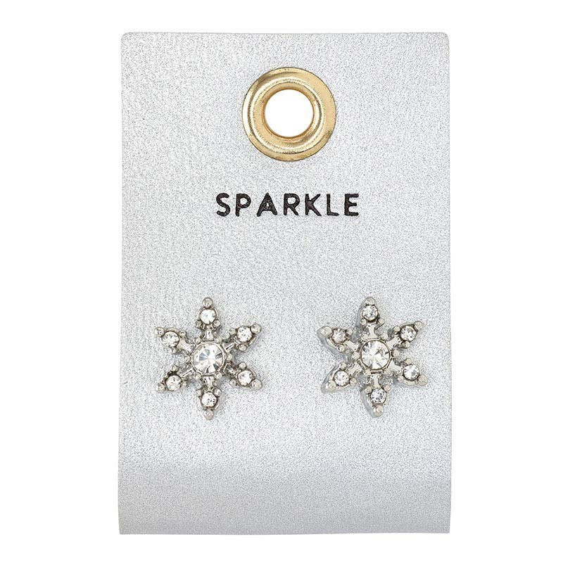 Holiday Stud Love Earrings - Sparkle