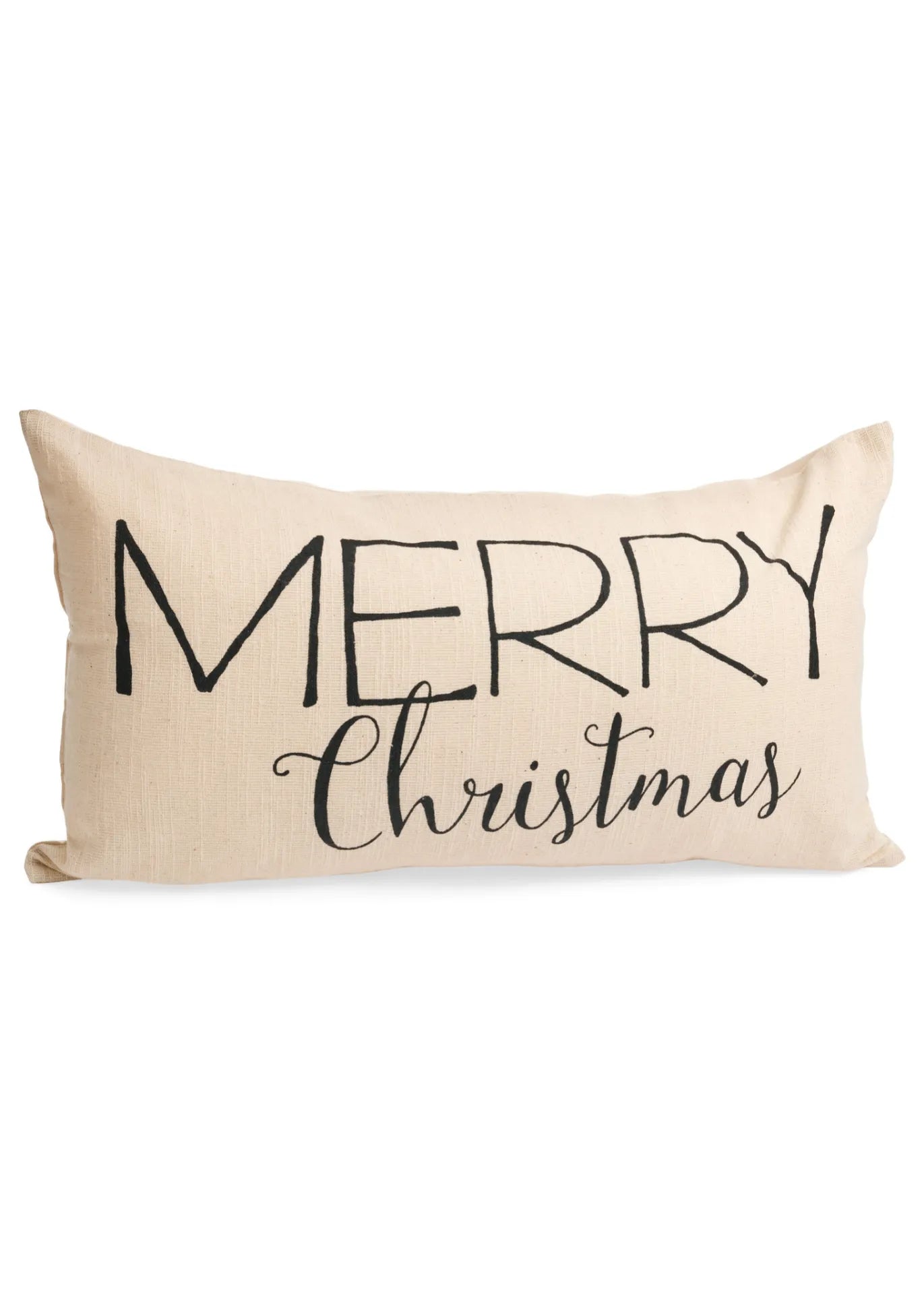 Merry Christmas Pillow 12x22