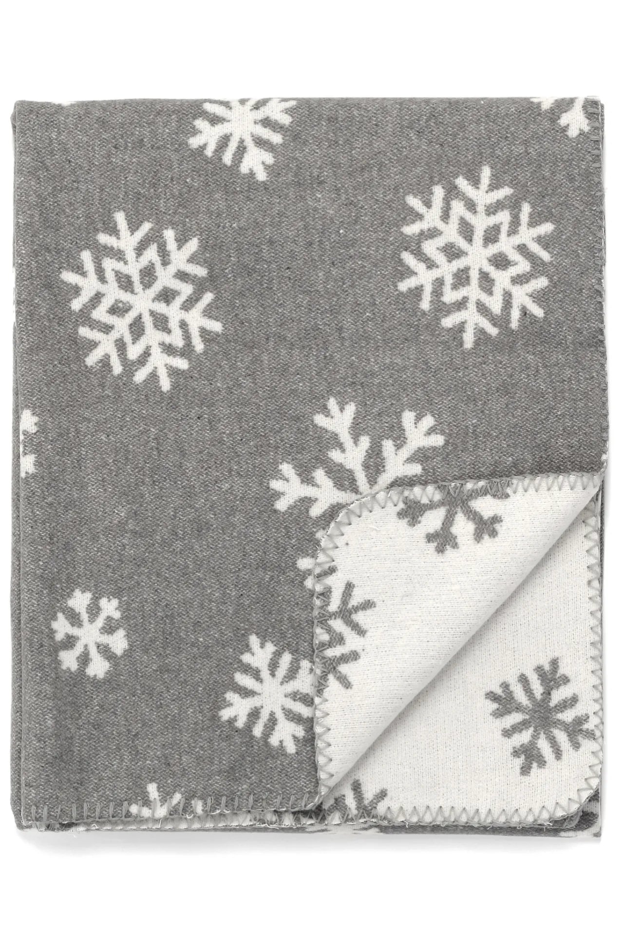 Grey Snowflake Throw