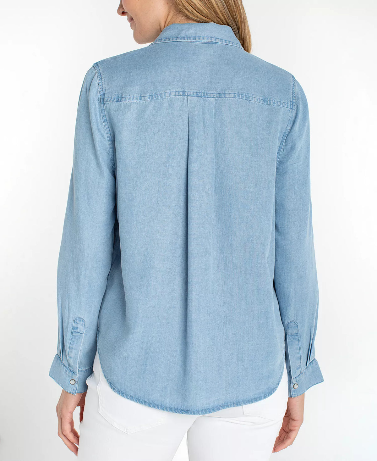 Liverpool collared button-down shirt, detail view