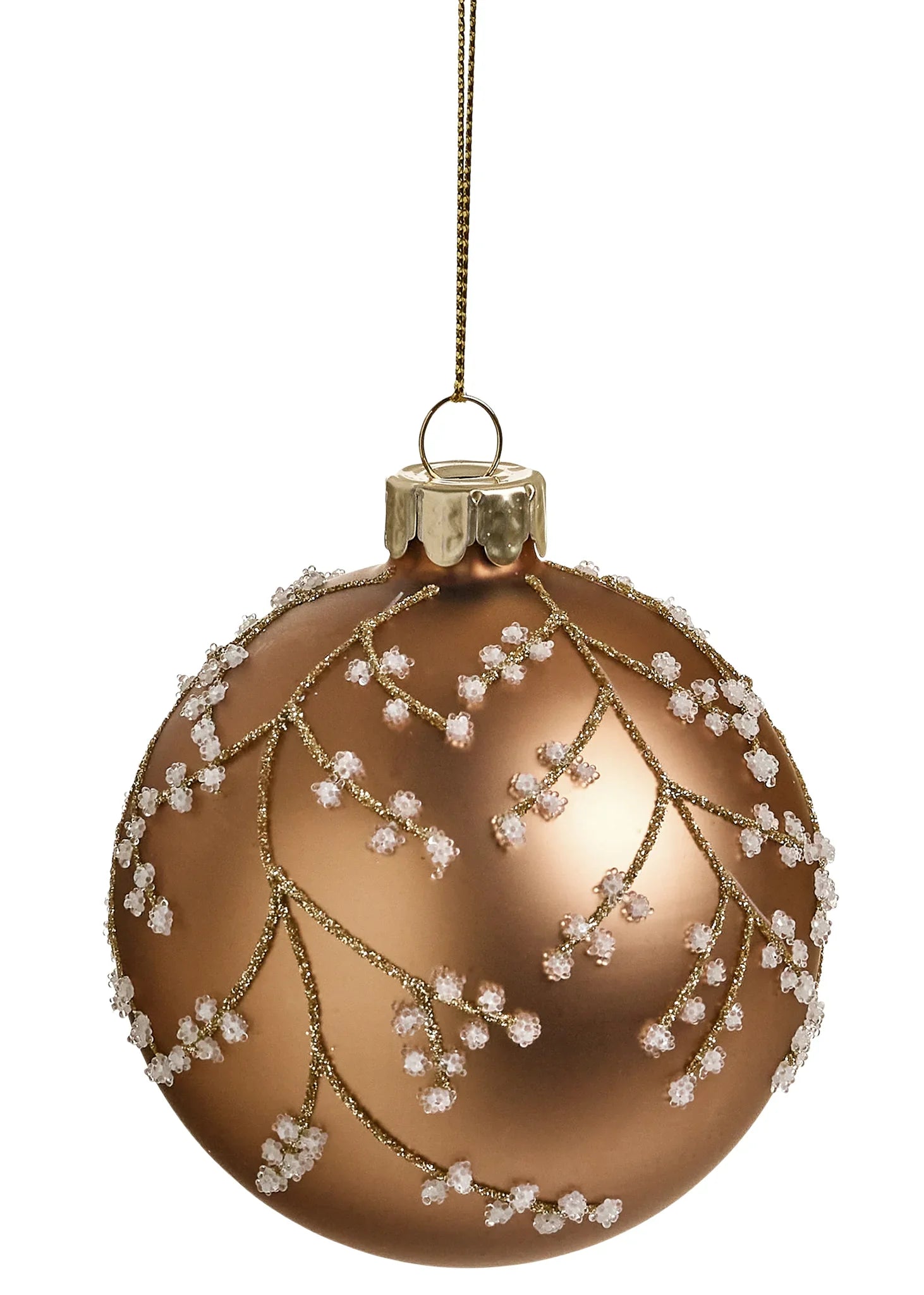Mini Branch Design Ornament - Brown 3" x 3"