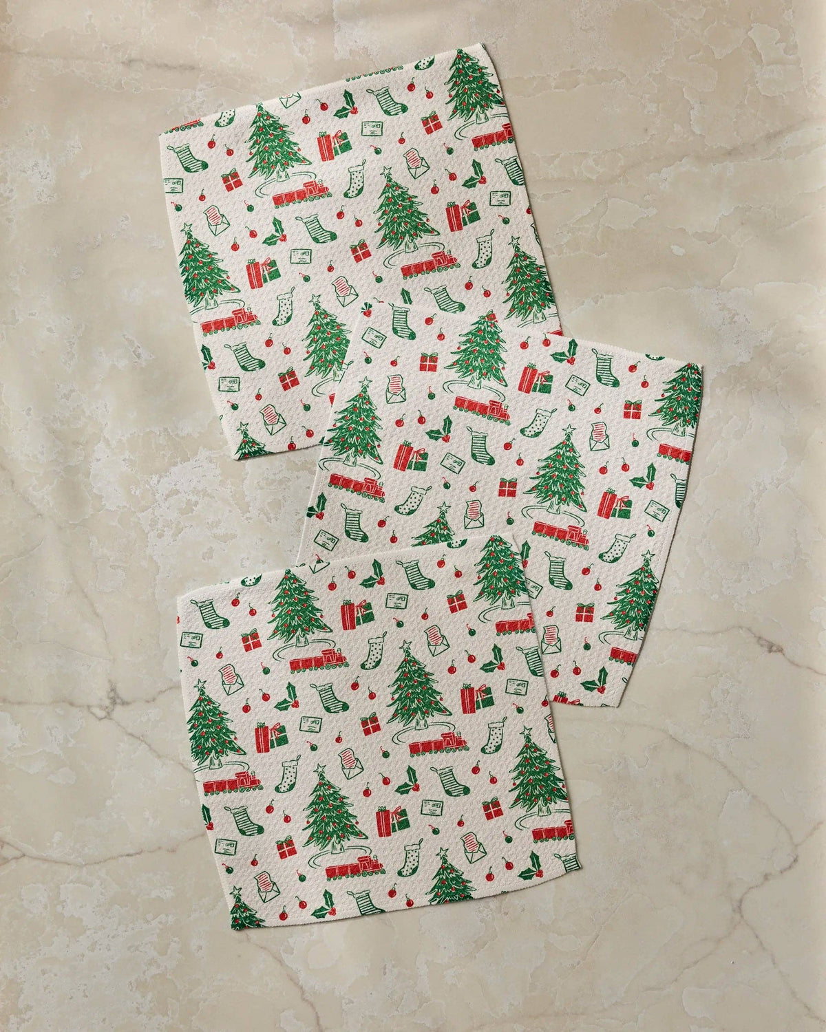 Geometry Holiday Jubilee print dishcloth set