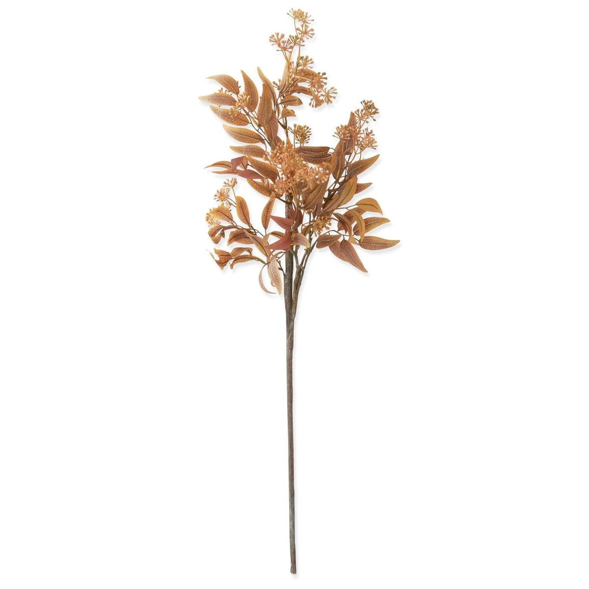 Orange laurel and berries stem, 30.5 inches, artificial floral
