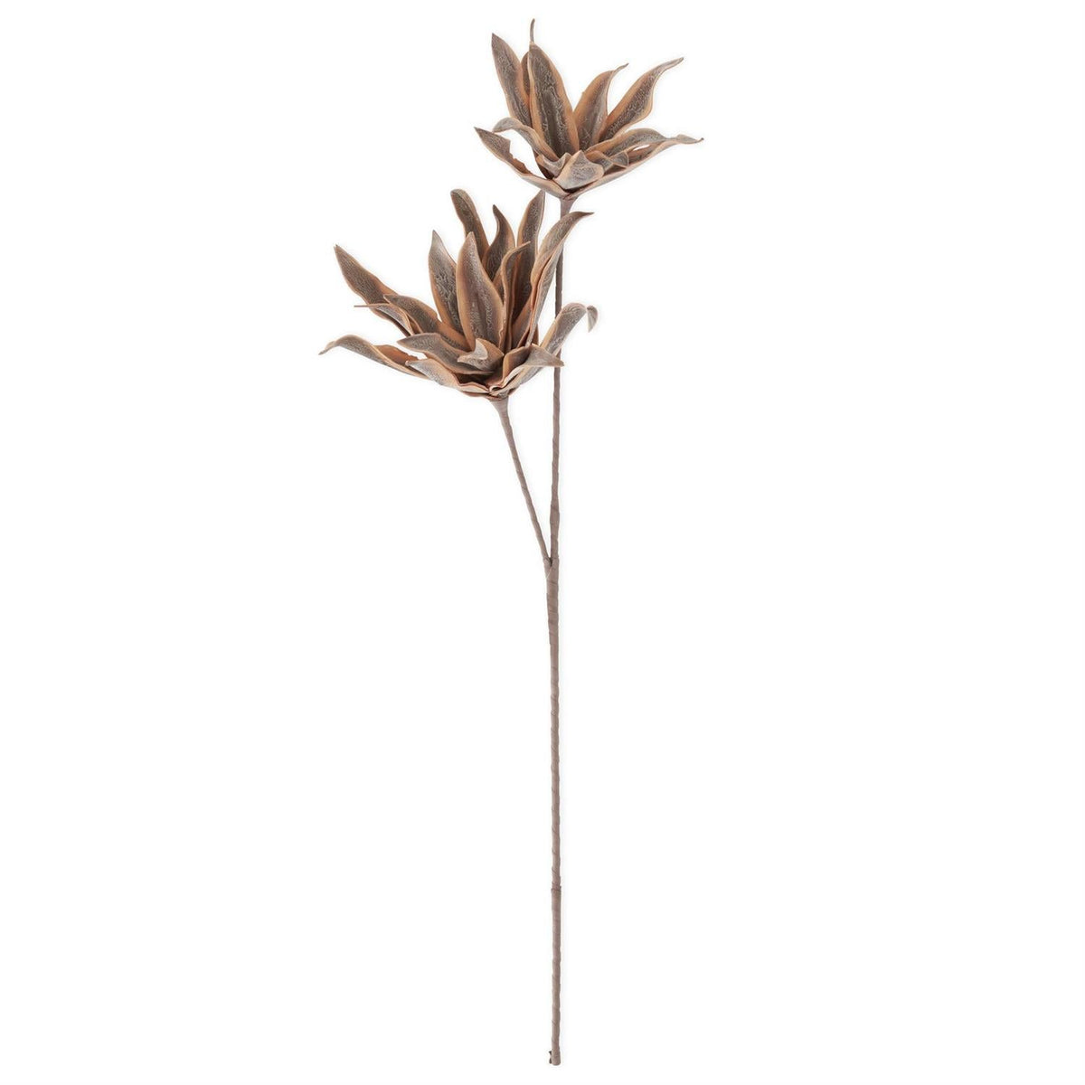 Orange and tan double bloom eva stem, 43 inches, artificial floral