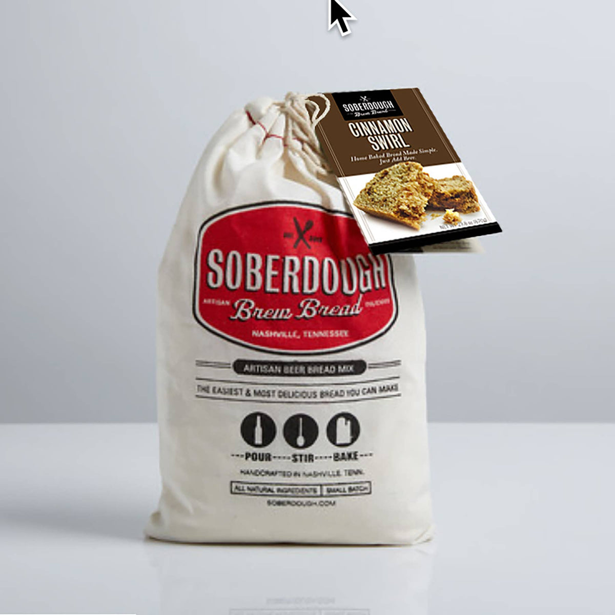 Soberdough Cinnamon Swirl brew bread mix bag