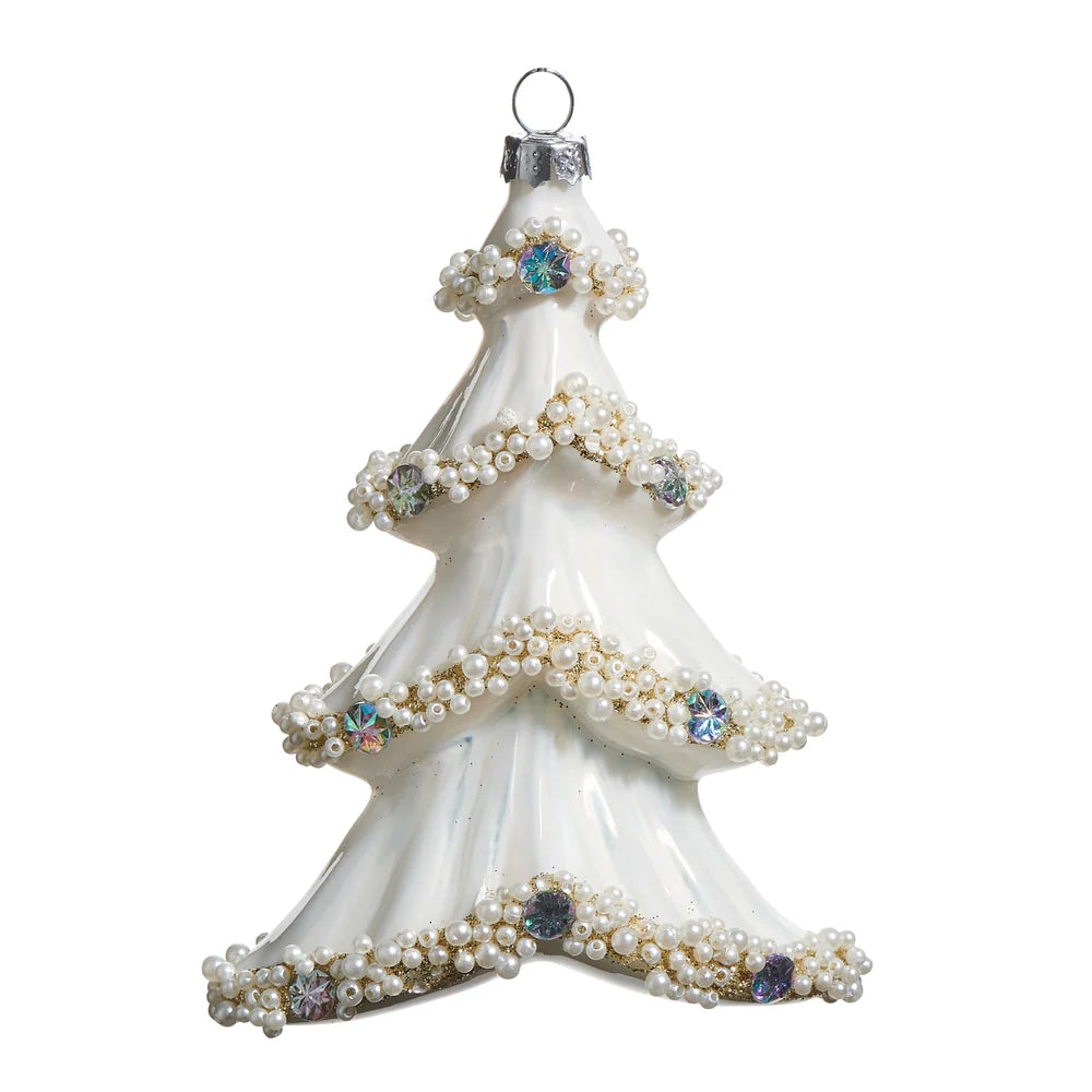 5" Pearl Trimmed Tree Ornament
