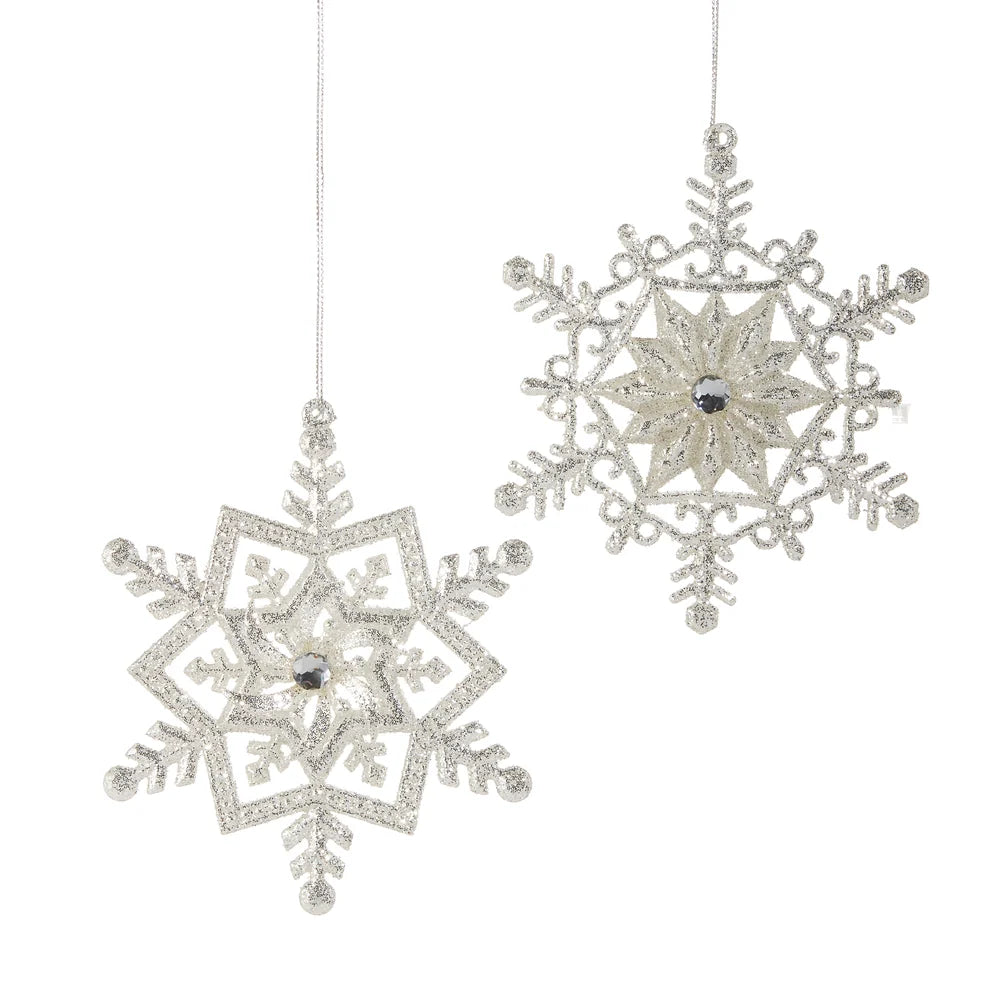 5" Silver Snowflake Ornament
