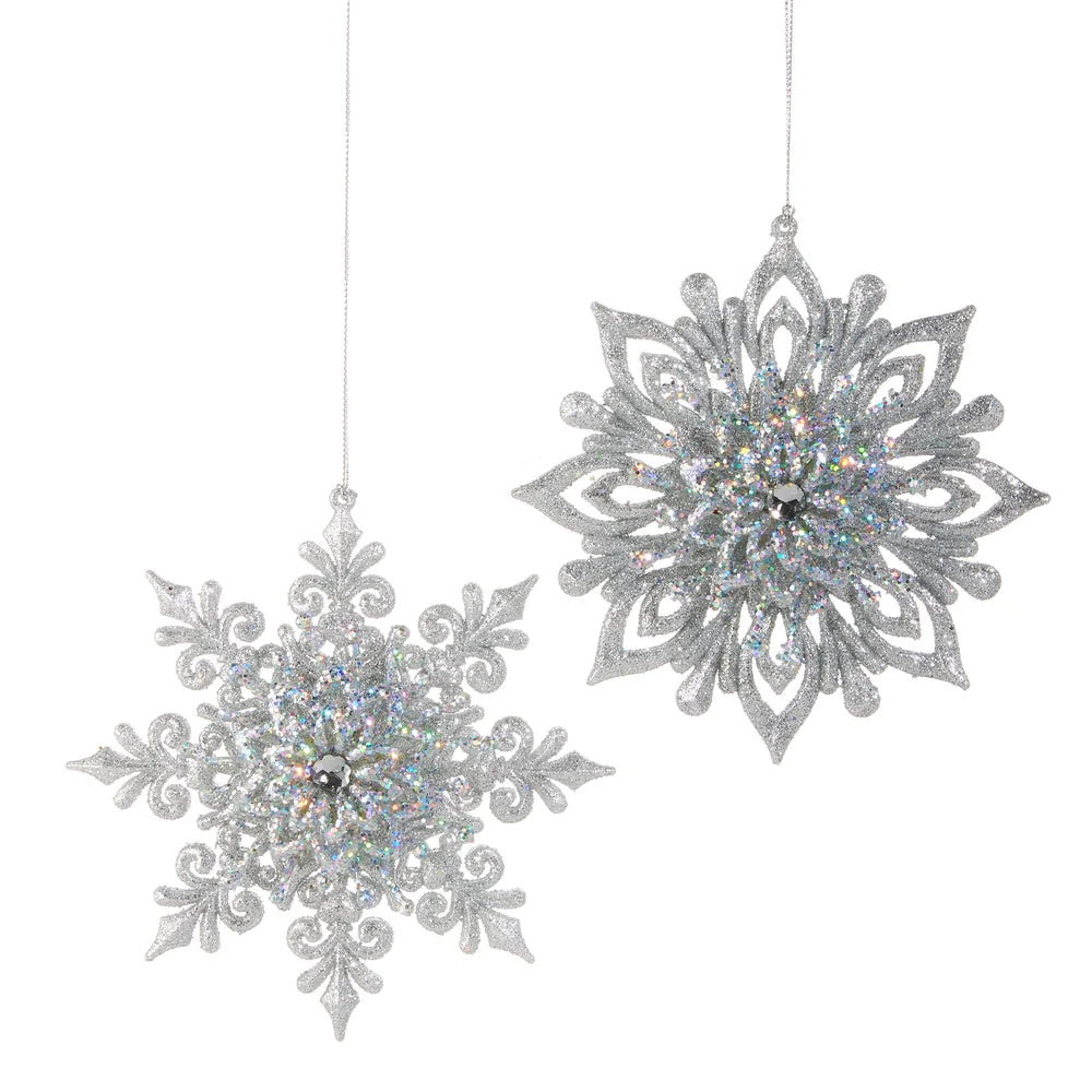 5.5" Silver Snowflake Ornament