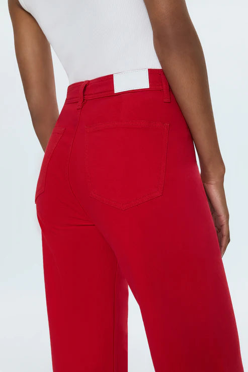 Penny Crop High Rise Wide Leg, Ruby