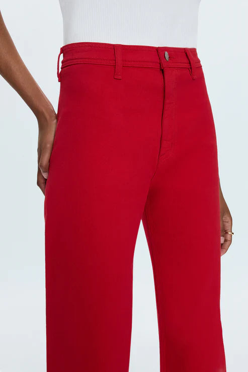 Penny Crop High Rise Wide Leg, Ruby