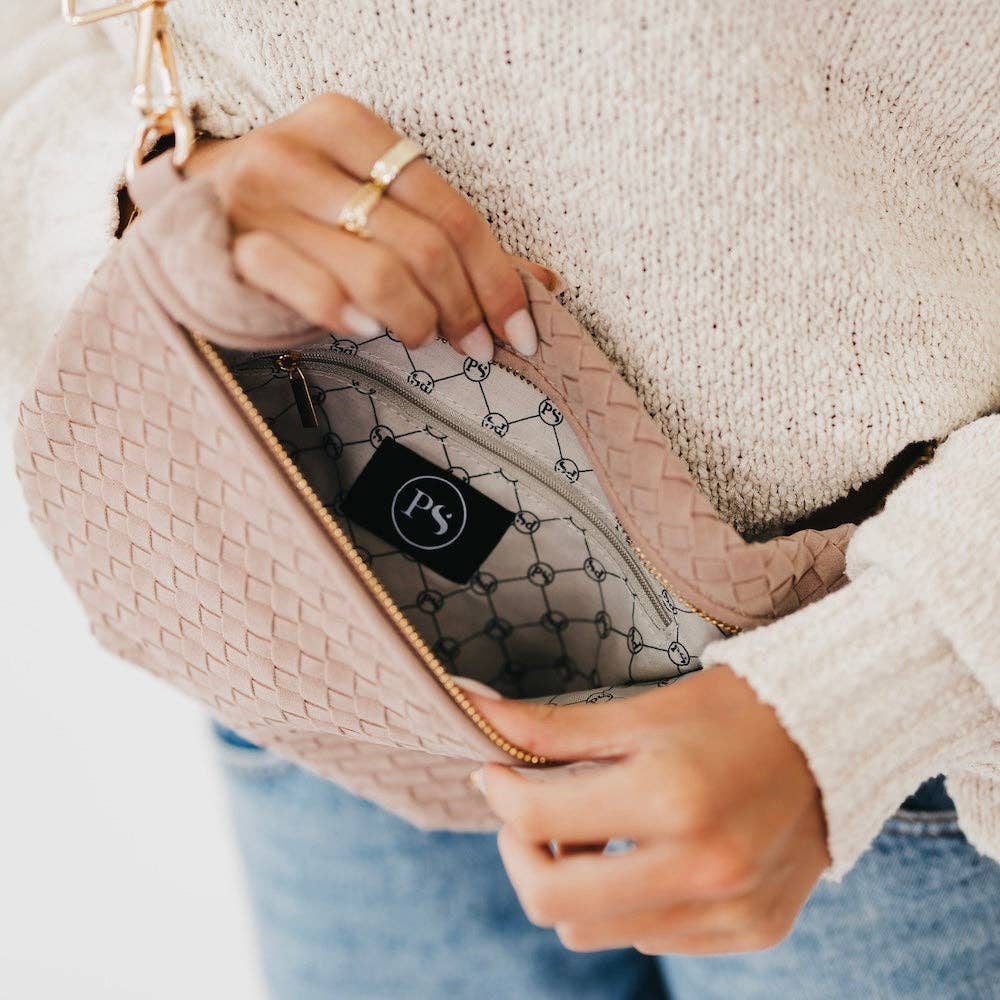 Pretty Simple Westlyn woven faux suede bum bag