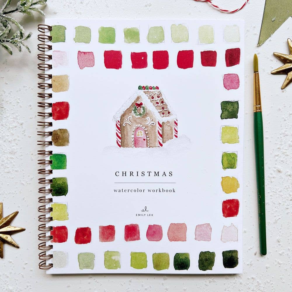 Christmas watercolor workbook