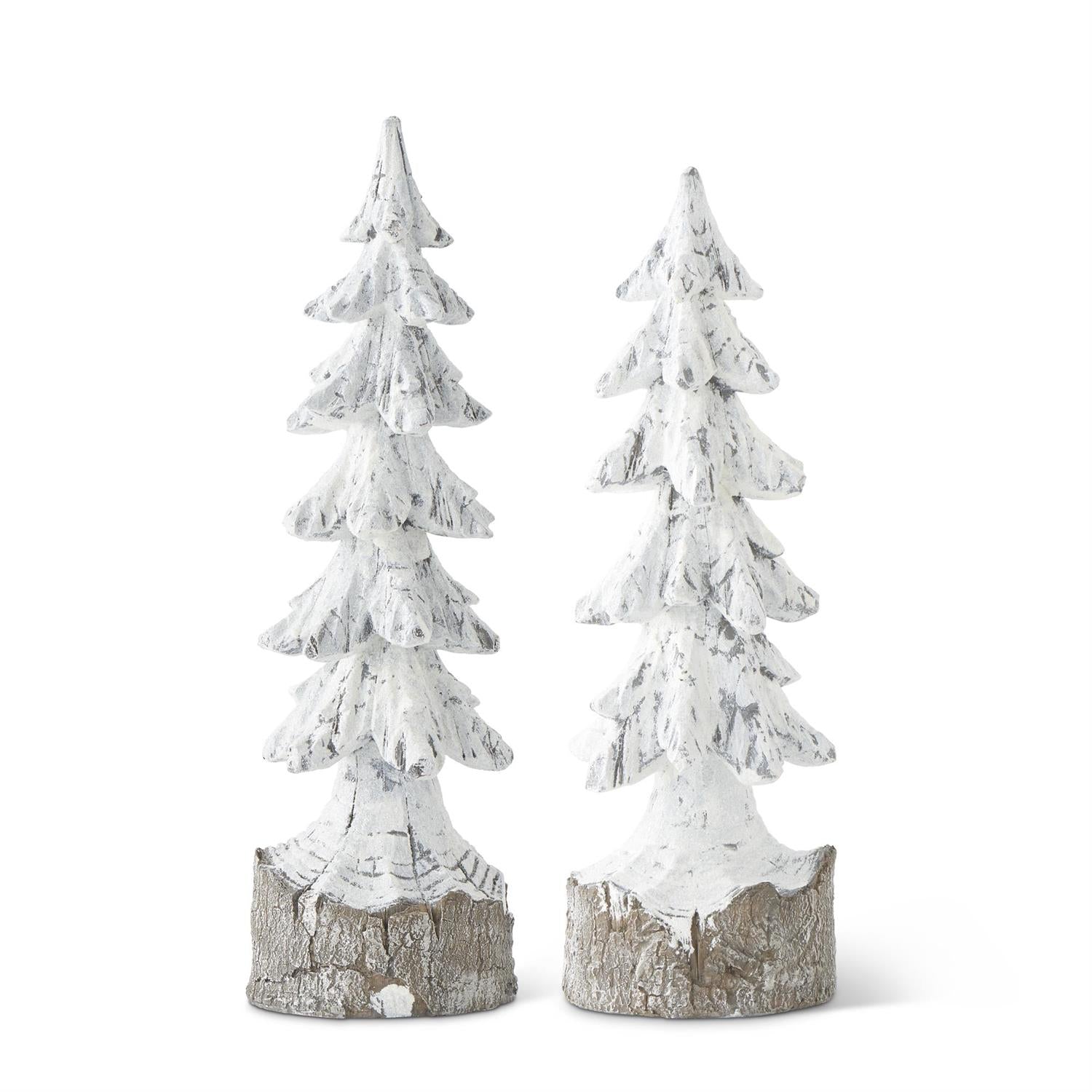 Resin Antique Silver and White Trees, 2 sizes