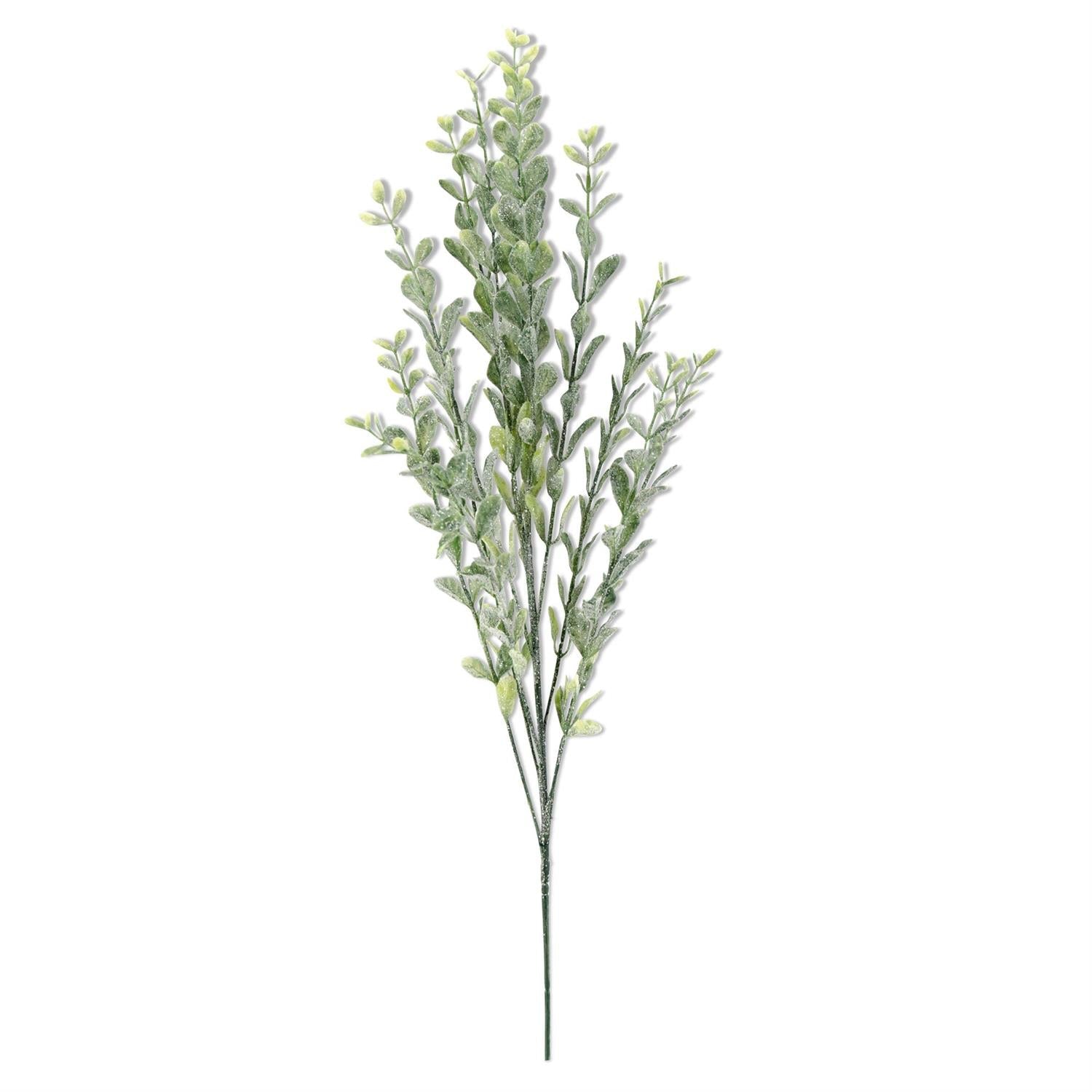 Glittered green laurel leaf bush, 24 inches, holiday floral