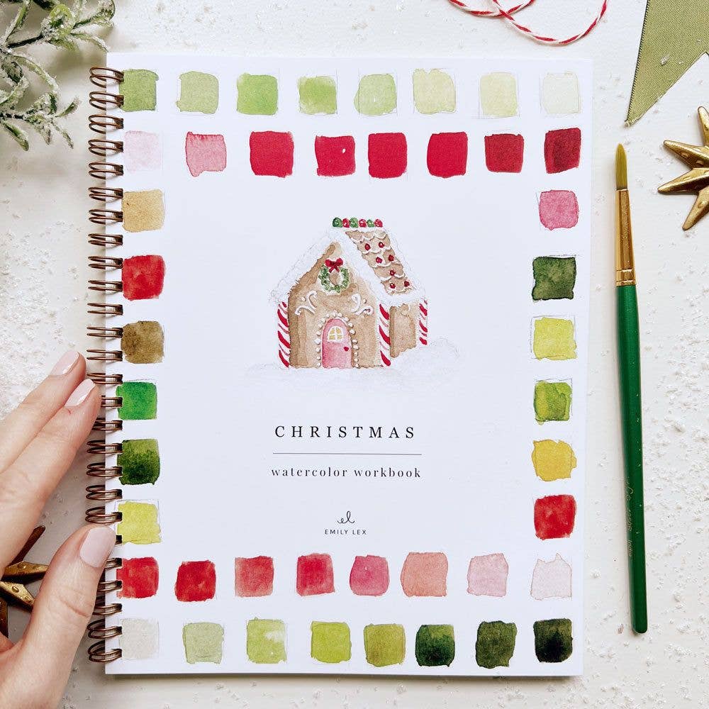 Christmas watercolor workbook