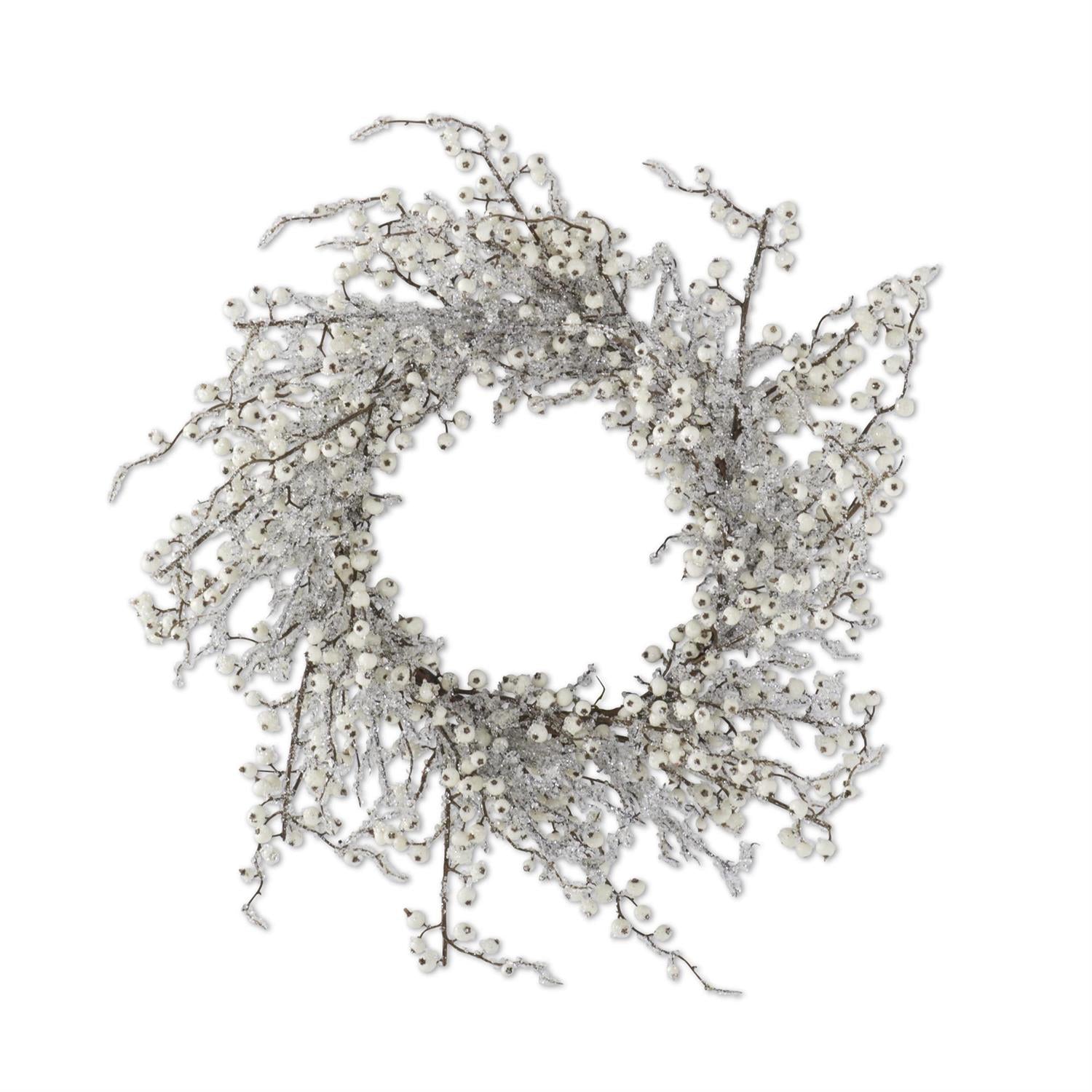 28 Iced White Berry Wreath