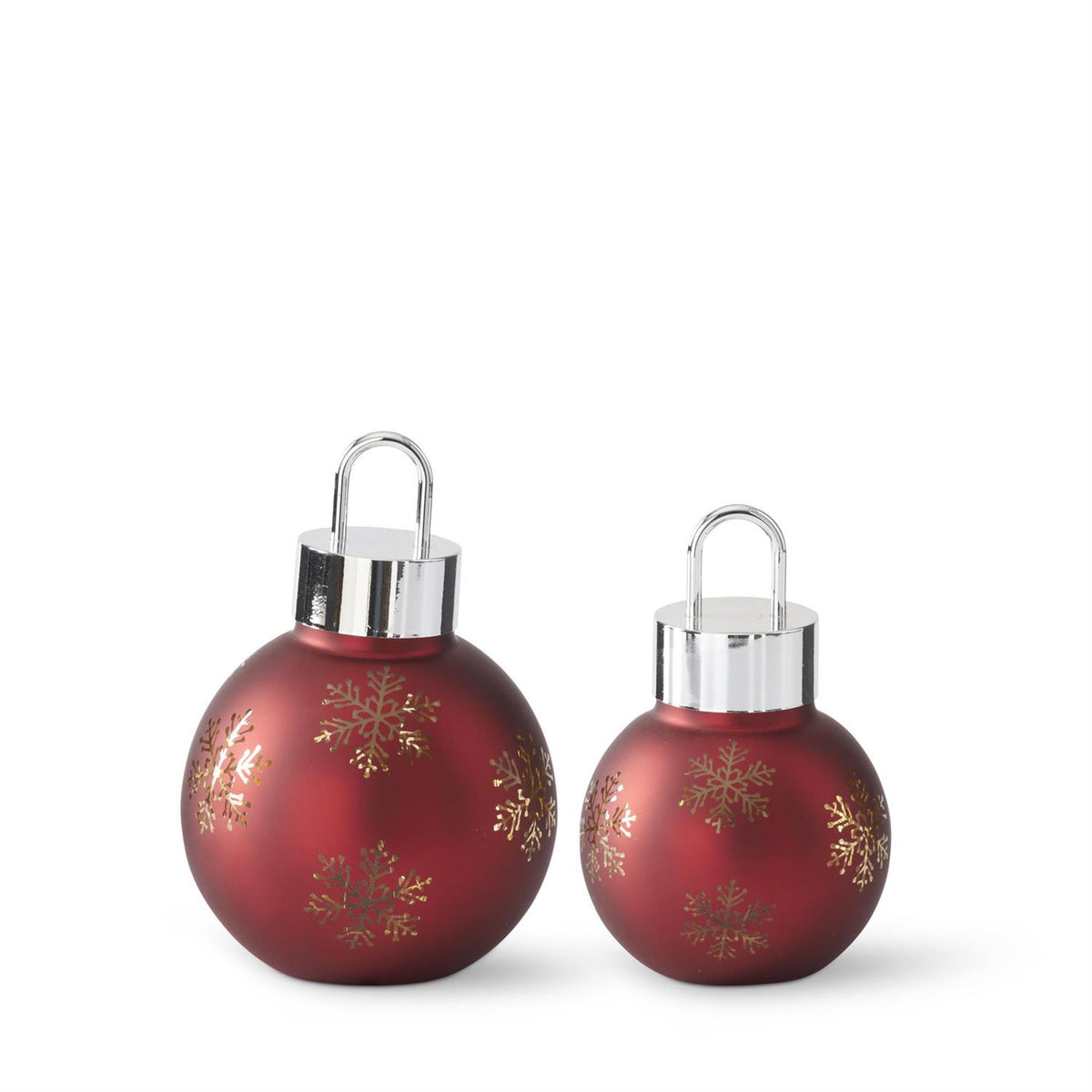 Red Snowflake LED Tabletop Ornaments, 2 sizes