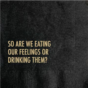 Drinking Feelings - Funny Cocktail Napkin