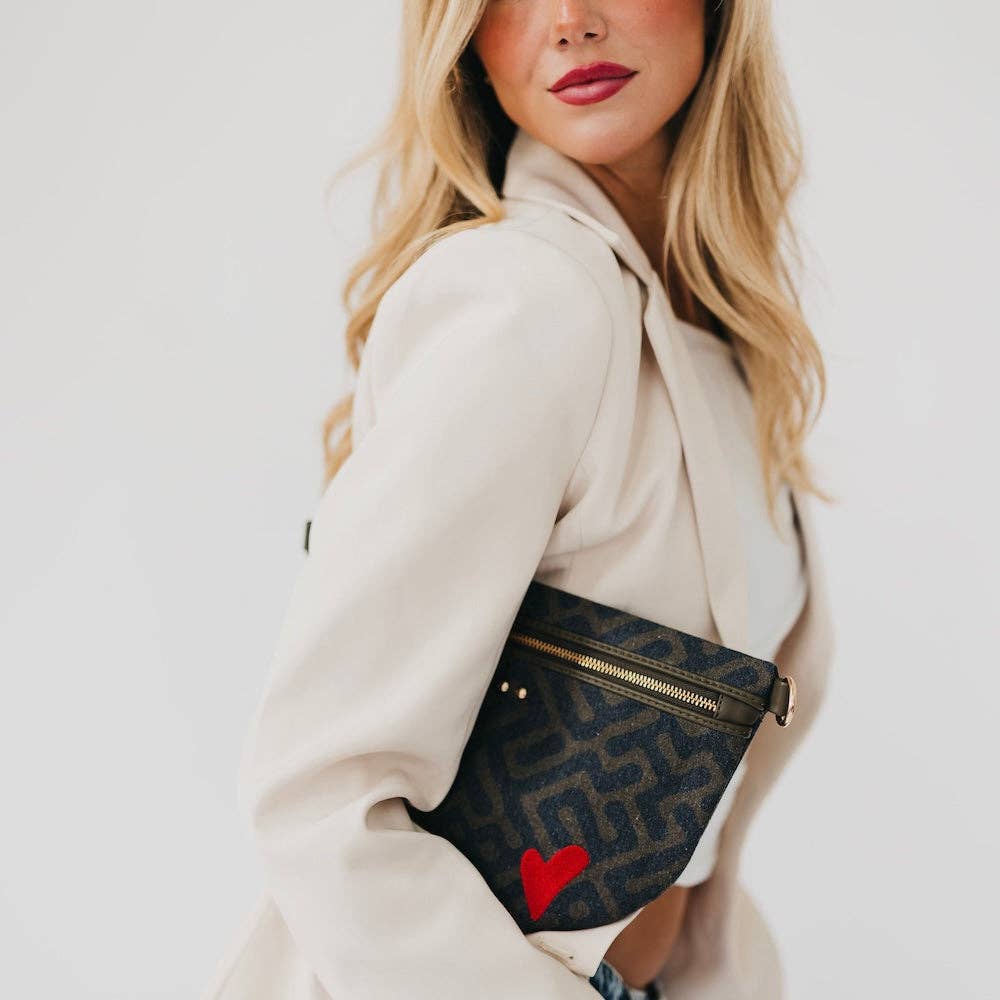 Colby printed canvas bum bag